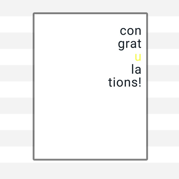 STUDIO LEMONADE - Wholesale Congratulations Card - congratulations! Greeting Card with Kraft Envelope7