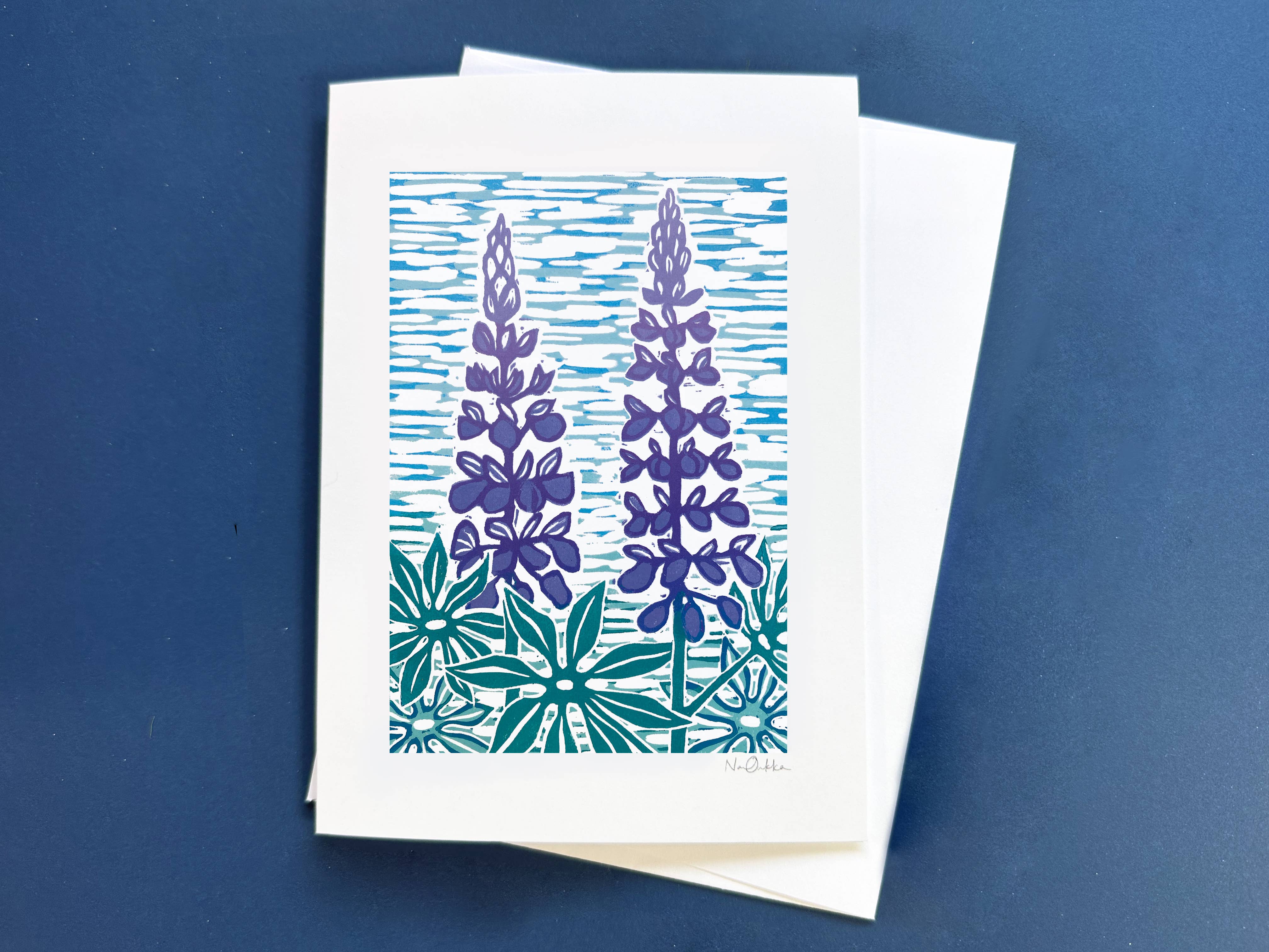 Nan Onkka Prints - Wholesale Everyday Greeting Card - Lupines Greeting Card2