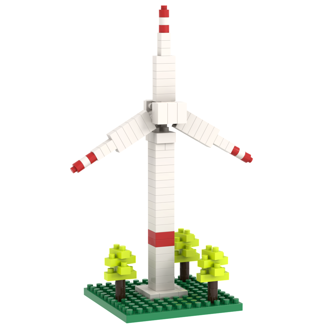 Brixies - Wholesale Build-a-Toy - Kids - BRIXIES Postcard Wind Turbine1