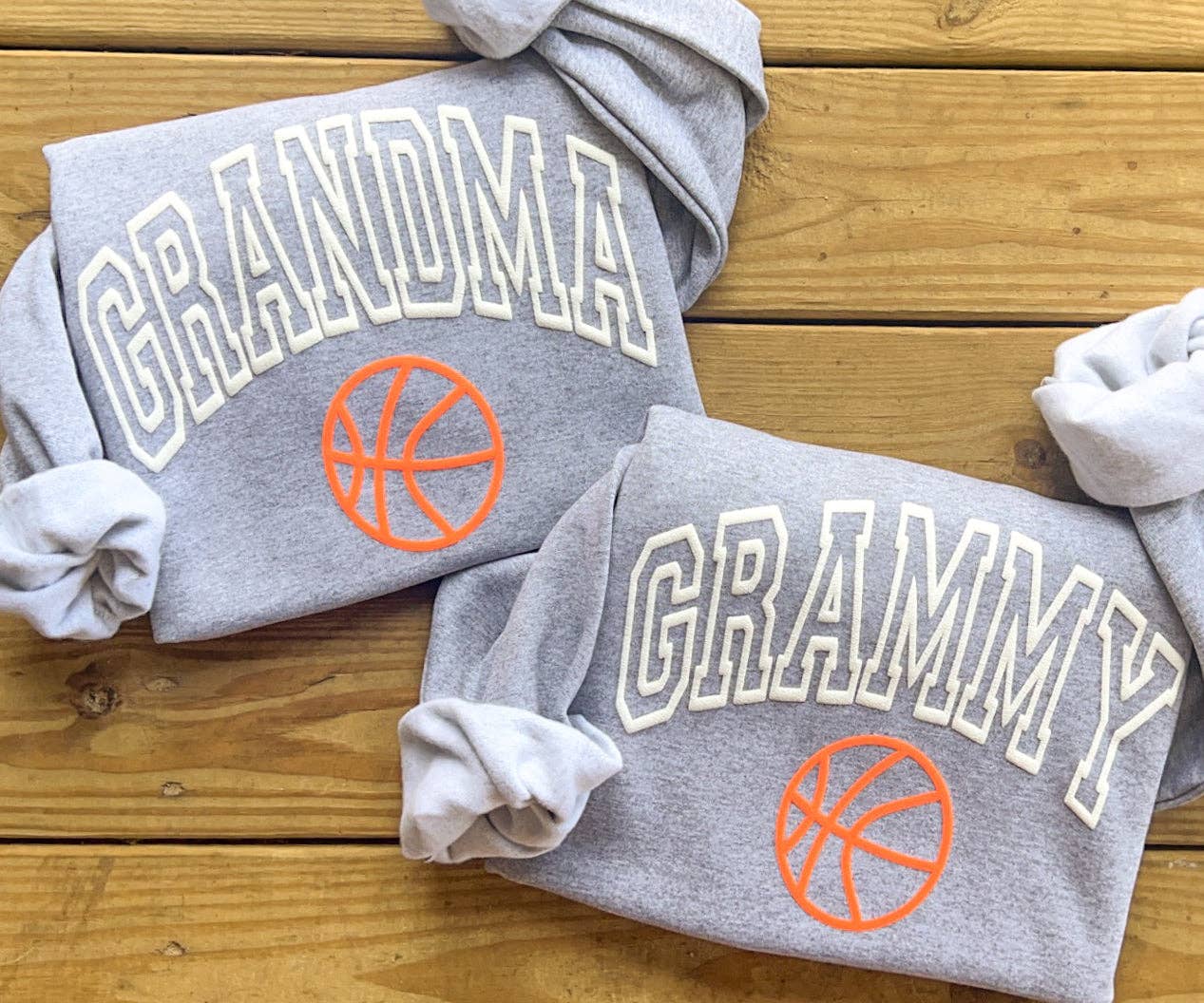 COTTON PRESS CO. - Wholesale Graphic Sweatshirt - Women's - 3D Puff Basketball Sweatshirt - Custom1
