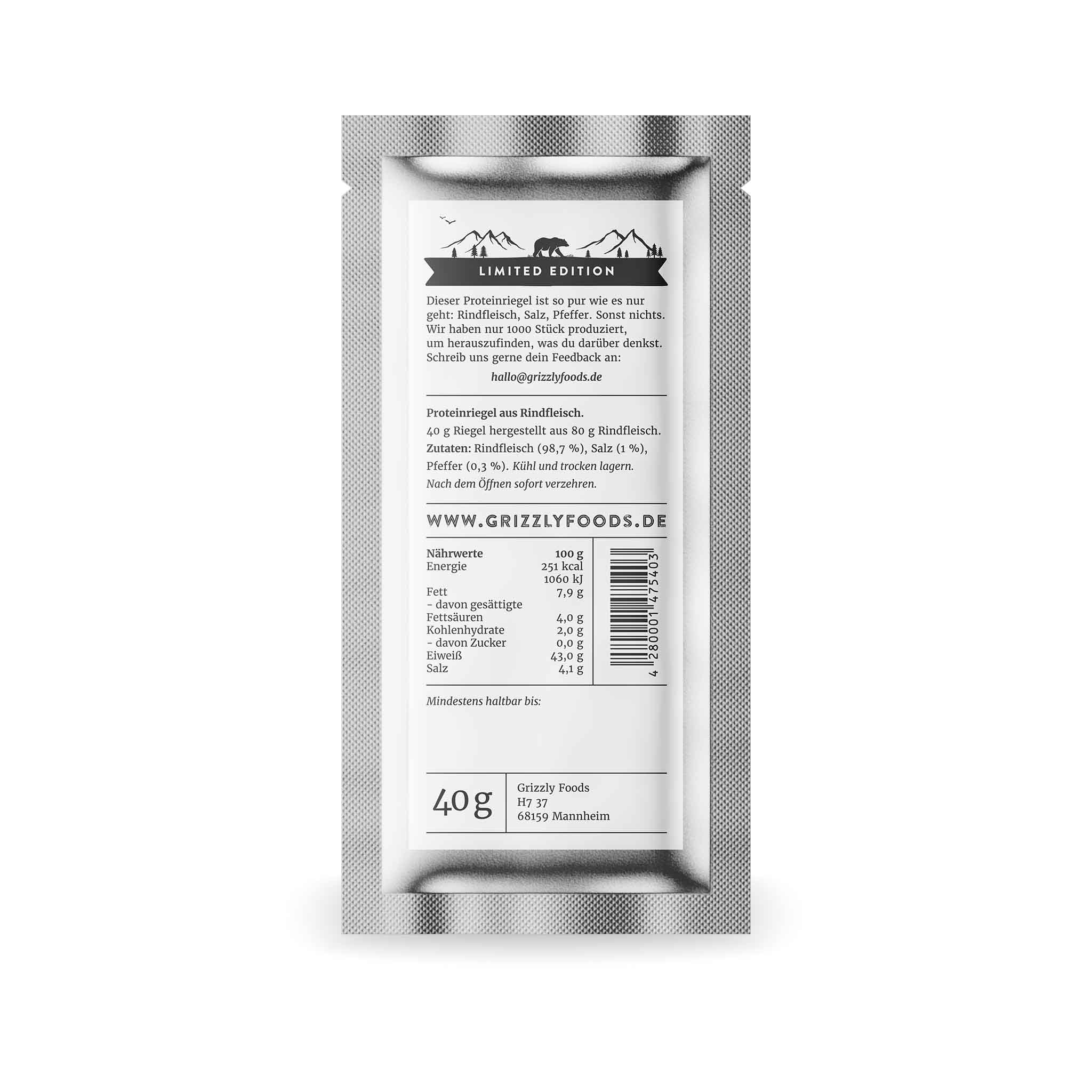 Grizzly Foods – Engroshandel Snackbars – Okseproteinbar1