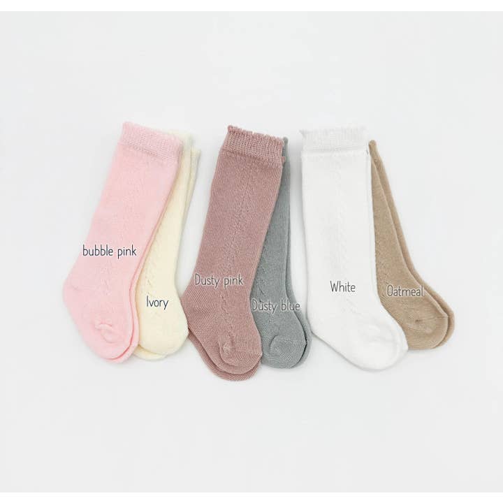 OLIVE & CRADLE - Wholesale Socks - Kids & Baby - French Lace Knee High Baby Socks5