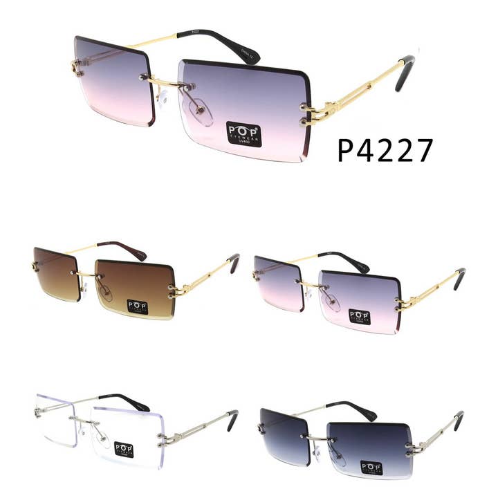 Design Rectangle fashion sunglasses for wholesale by Pop Fashionwear Inc