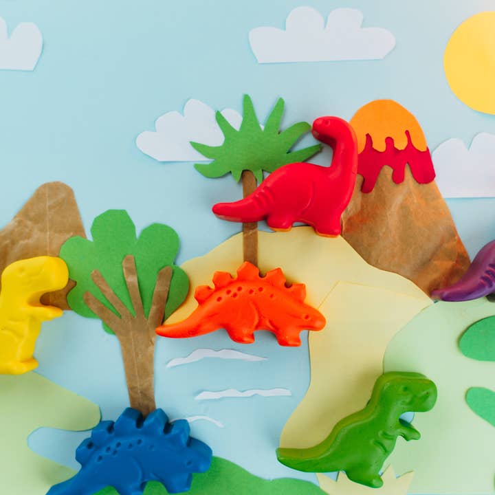 Wonder Hue Crayon Co. - Wholesale Crayons - Kids & Baby - Dinosaur Fun-Shaped Crayons, Non-Toxic Birthday Gift1