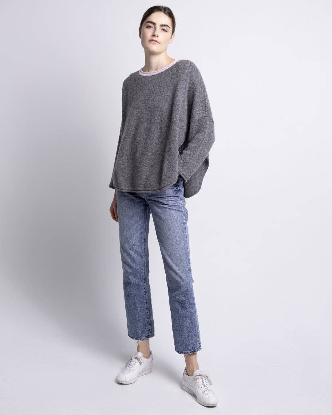 QUINN - Wholesale Knit Sweater - Women's - Rachel Cashmere Poncho1