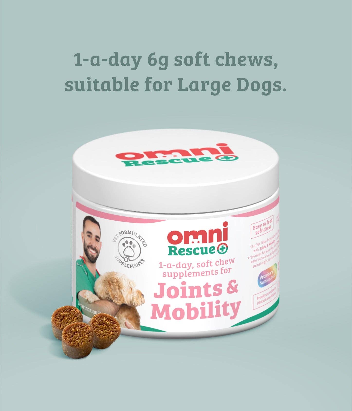 Omni – wholesale Pet supplement – Dog – Omni Rescue - ‘Joints & Mobility’ supplement9