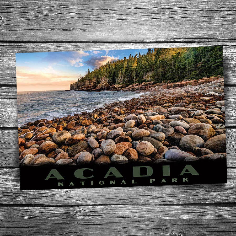 Christopher Arndt Postcard Co. - Wholesale Postcard - Acadia National Park Boulder Beach Postcard0