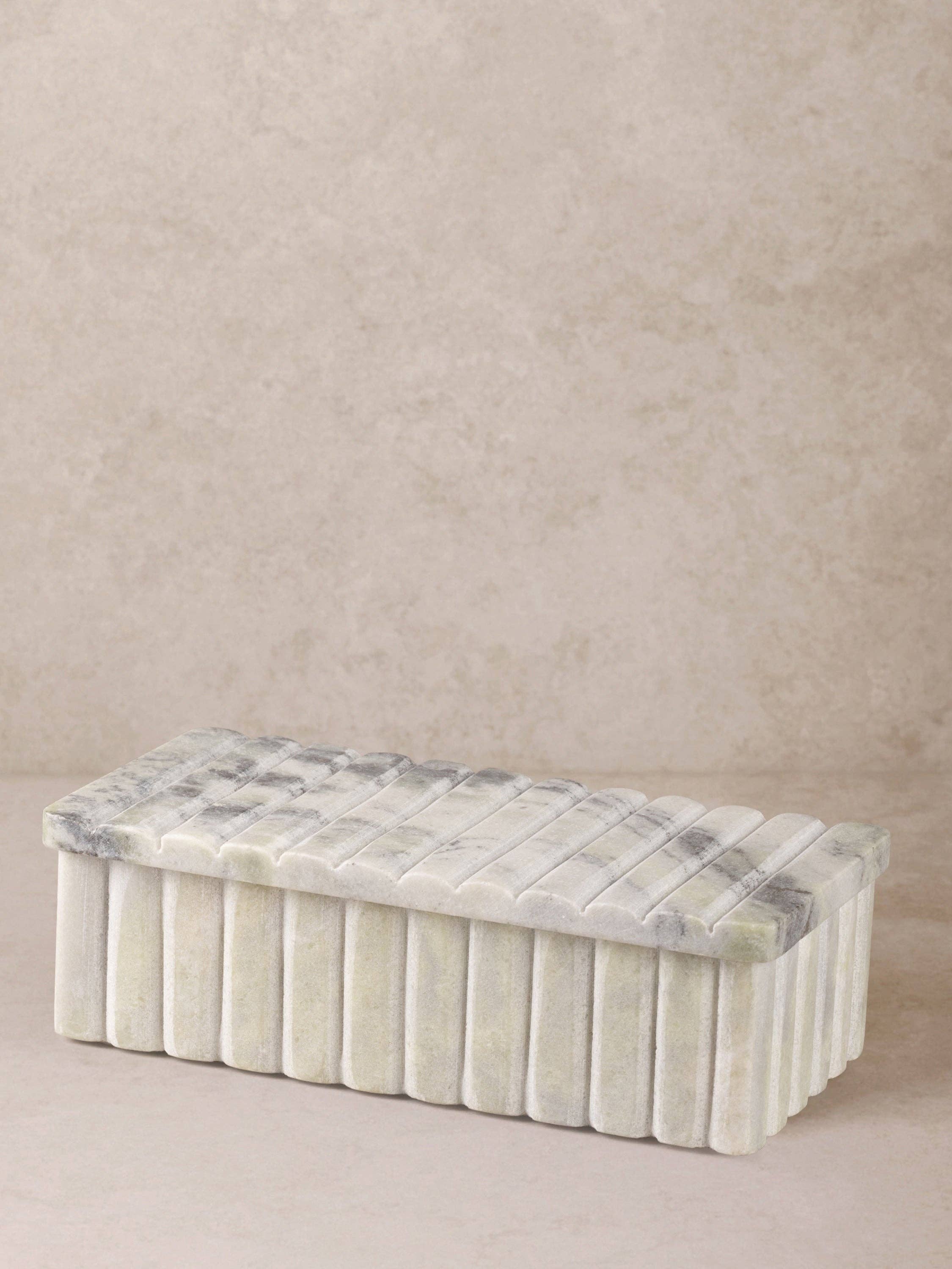 GAURI KOHLI – Großhandel Dekoschachteln – Kuba Dekorative Box – Travertin & Onyx Varianten3