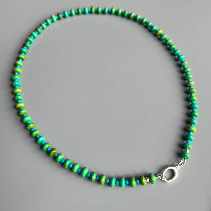 the essential necklace : southwest green + blue turquoise for wholesale by SOLO jewelry