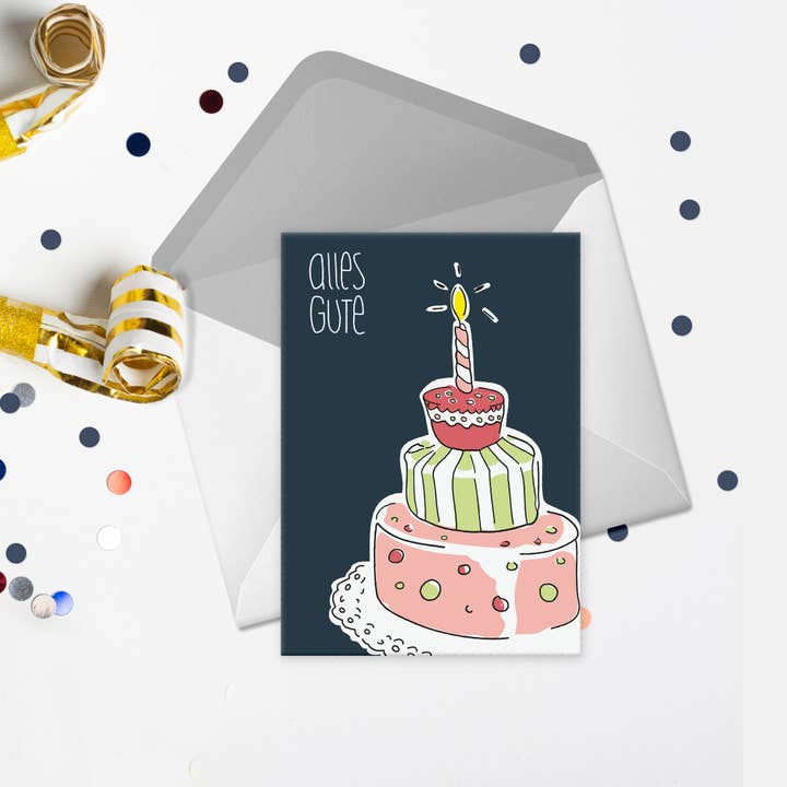 REMOVED BRAND - Wholesale Birthday Card - folding card cake birthday | Happy Card