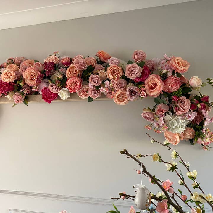 IVY CRUZ - Wholesale Bunting/Garland - Pink Flower Garland, Blush Pink Flower Garland, Pink Flower