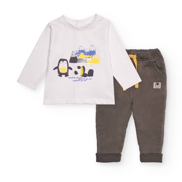 Conjunto para bebé niño de camiseta blanca y pantalón gris y otras tendencias de Resultados para ropa pandabuy al por mayor. Devoluciones gratuitas y condiciones de pago a 60 días en Faire en Faire.