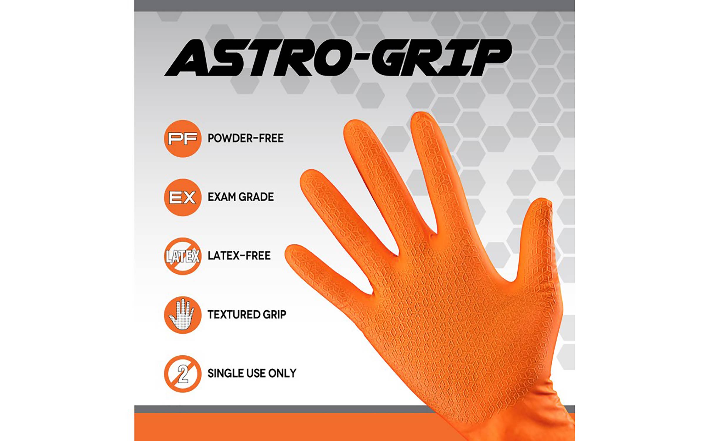 Hands On - Vente Gants – unisexe - Gants d'examen en nitrile Astro Grip 7 mil, 1000 gants/caisse6