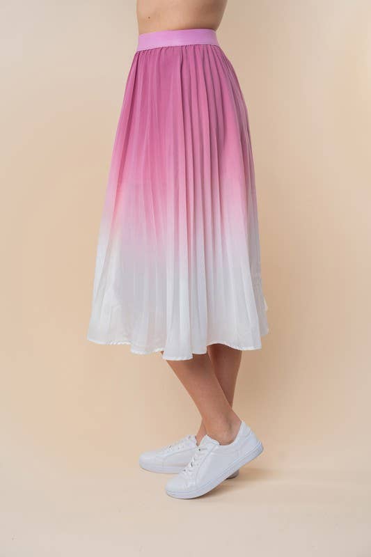 Mauve S40654 High Waisted Ombre Woven Skirt for wholesale on Faire3