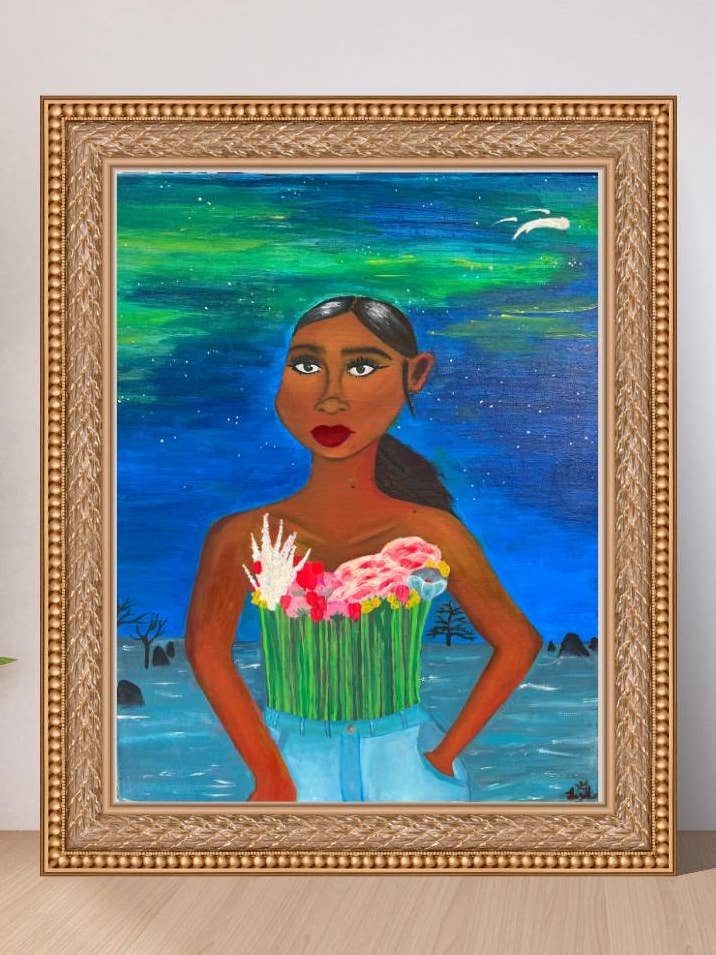 Arte Afro di Donna Nera Spirituale, Dea Gullah Geechee per la vendita all'ingrosso da parte di Lyela’s Art