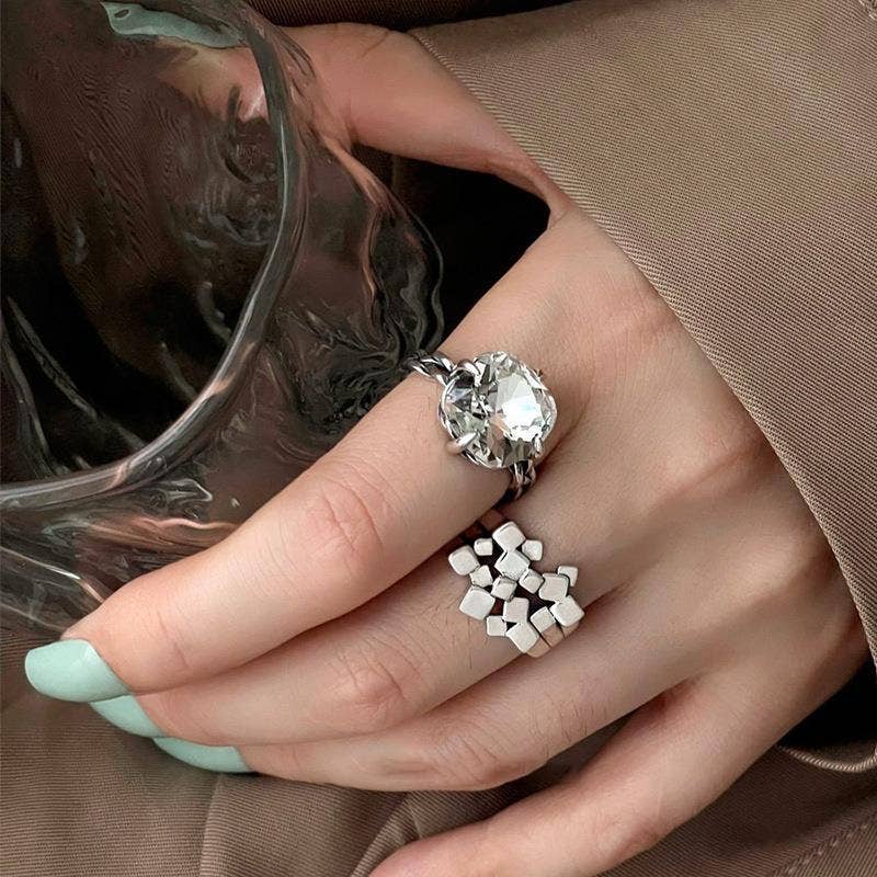 Gemscape UK – wholesale Cocktail/statement ring – Sterling Silver Cluster Ring - Stylish, Statement1