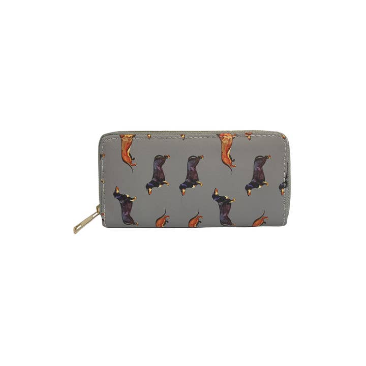 Fashion Scarf World - Vendita all'ingrosso Borsa a tracolla - Donna - Collezione di borse per cani Dachshund Sausage - Grey