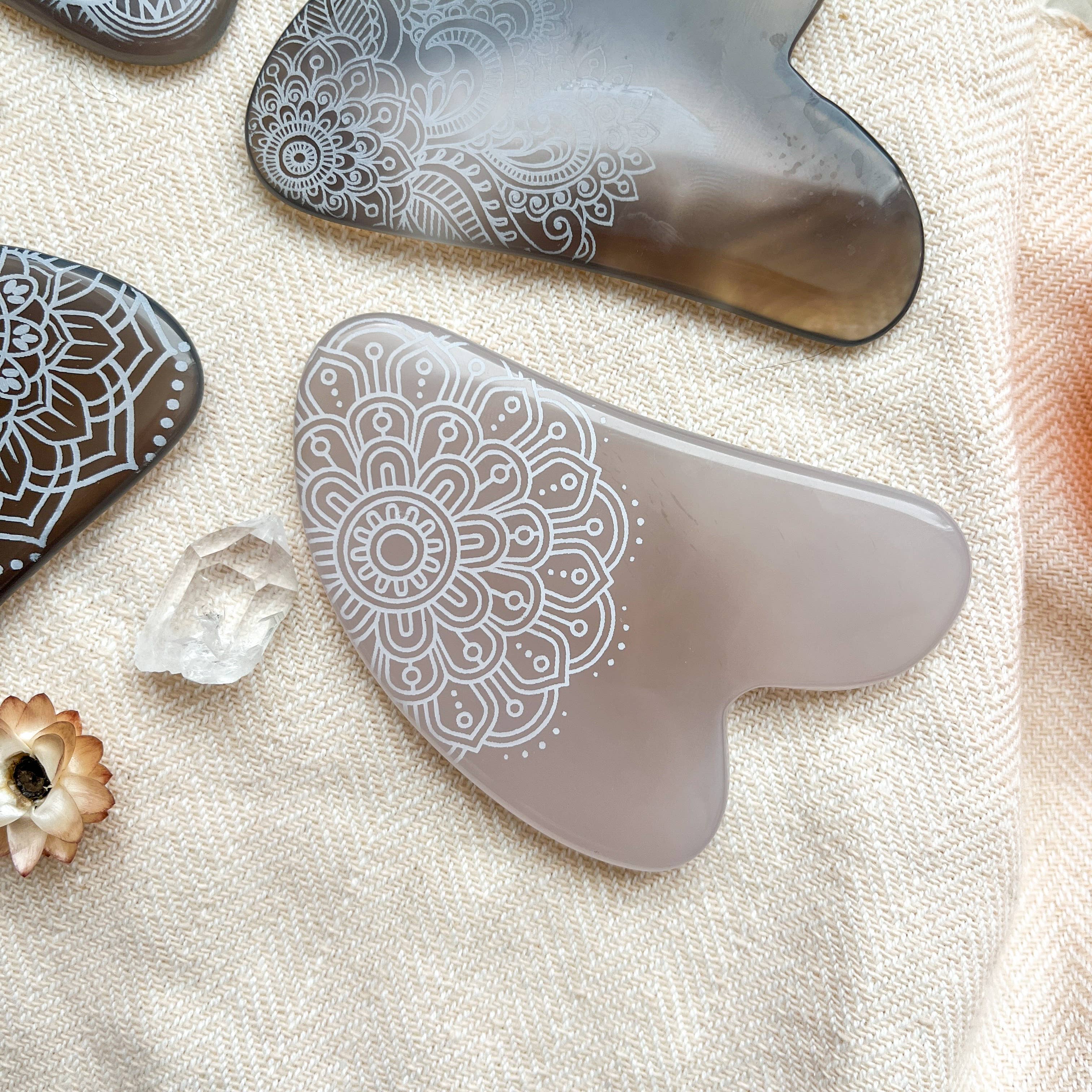 Fractalista Designs - Wholesale Gua Sha Tool - Agate Carnelian Gua Sha Stone Facial Massage Wand Spa Gift3