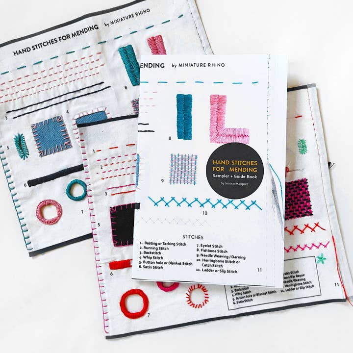 Hand Stitches for Mending Booklet + Sampler for wholesale by Miniature Rhino