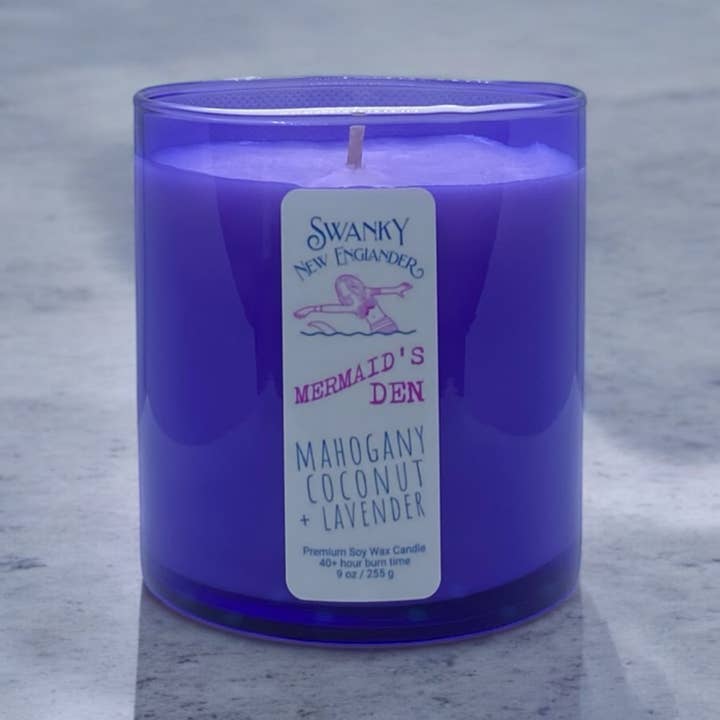 Swanky New Englander - Wholesale Jar/Filled Candle - Mermaid's Den | Sea Glass Candle2