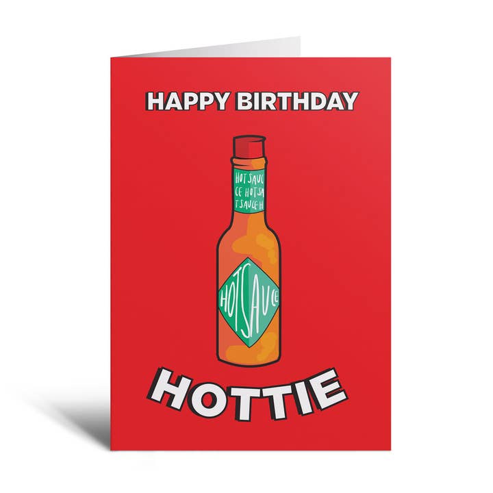 Studio Soph (We Pay Your Import Fees - We Ship DDP) - Wholesale Birthday Card - Happy Birthday Hottie Hot Sauce Greeting Card1