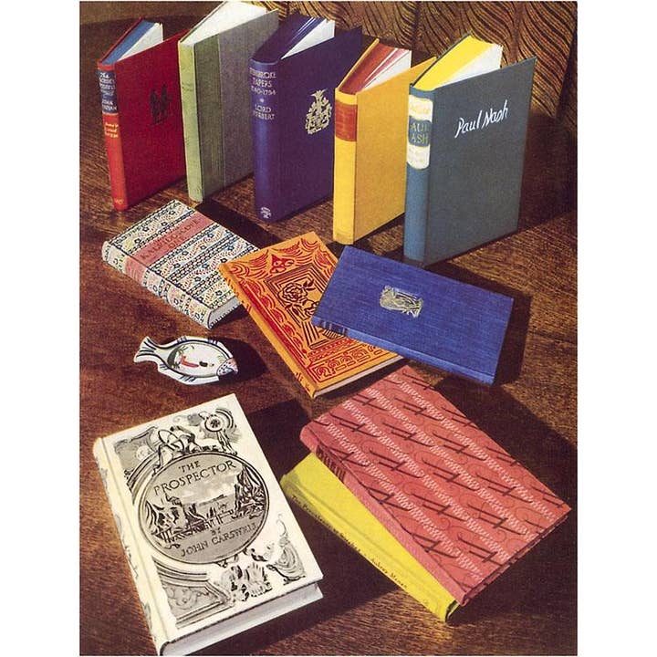 Postcard LT-301 Books on Table for wholesale by Found Image Press