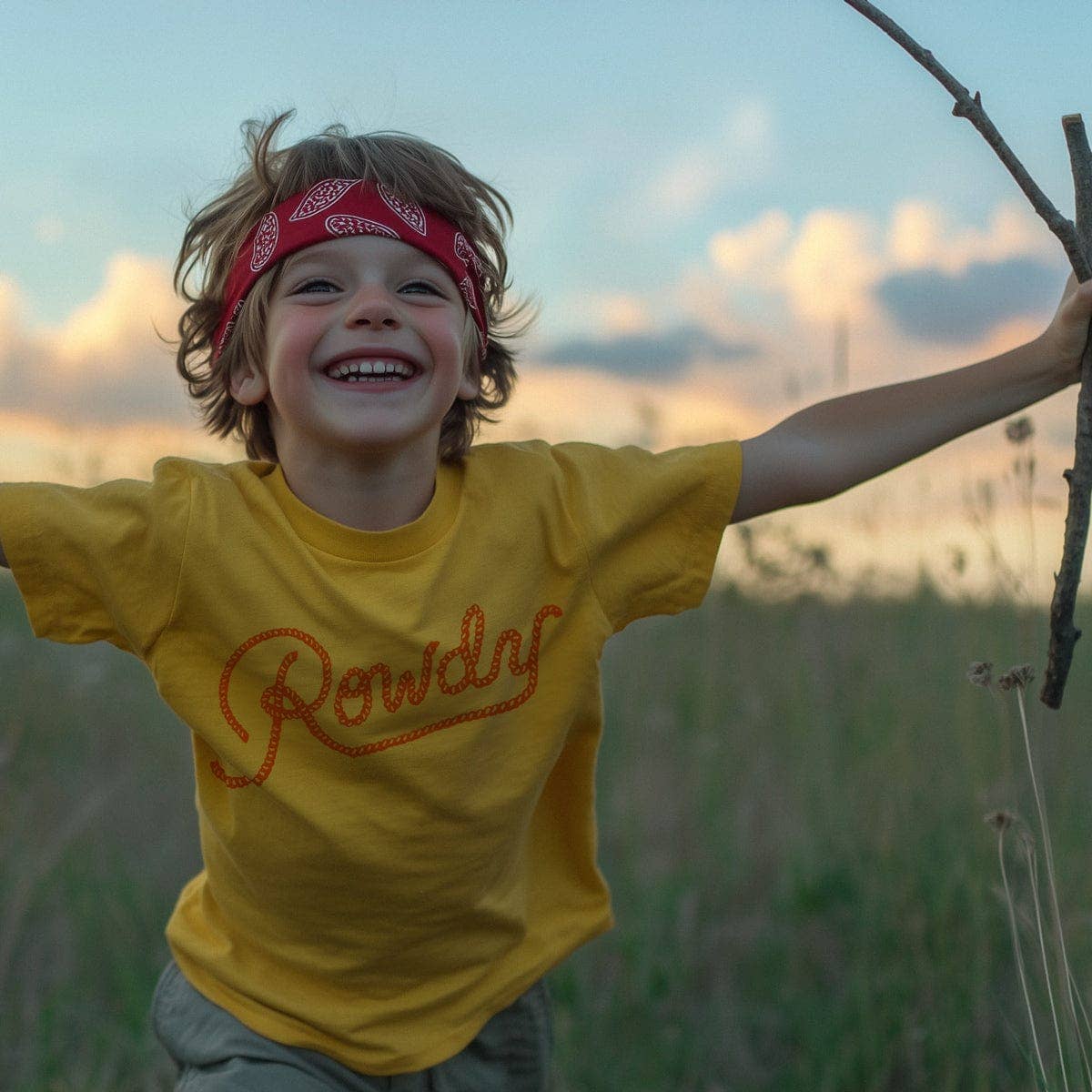 River Road Clothing Company - Wholesale Screen Printed T-Shirt - Kids - Rowdy (Youth) | Yellow2