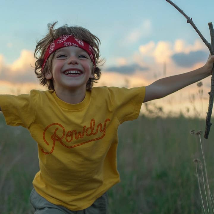 River Road Clothing Company - Wholesale Screen Printed T-Shirt - Kids - Rowdy (Youth) | Yellow2