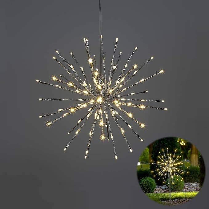 LIGHTSHARE - Wholesale Outdoor/Lawn Light - Starburst Light Lighted Ball LED Firework Lights White Twink44