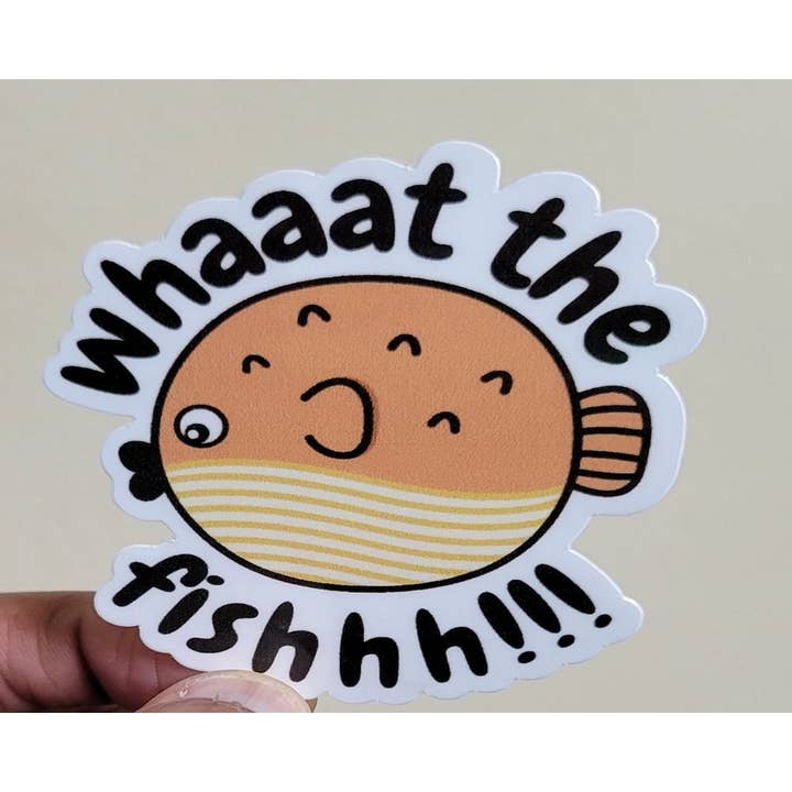 ¡Qué tal pescado! | Pegatina de pescado | Adhesivo para portátil para venta al por mayor de CraftdeeD