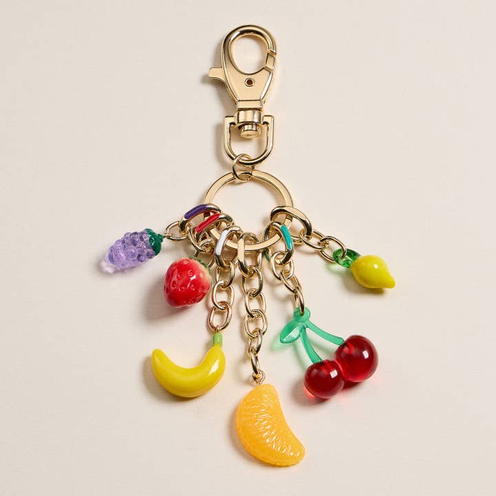 Vibrant Fruit-Inspired Enamel Charm Keychain & Bag Charm for wholesale by Frem