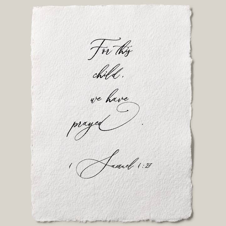 Print - « Pour cet enfant... » pour la vente par Lenny & Eva