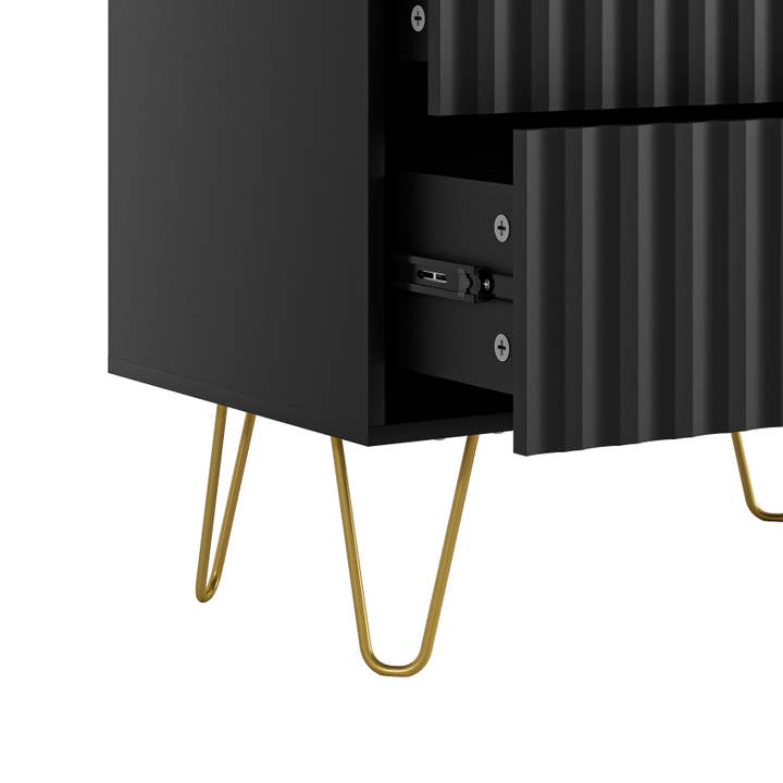 Three Star IM/EX Inc. - Wholesale Cabinet - 35.5X23.5X13.5 4 DRAWER BLK CURIO4