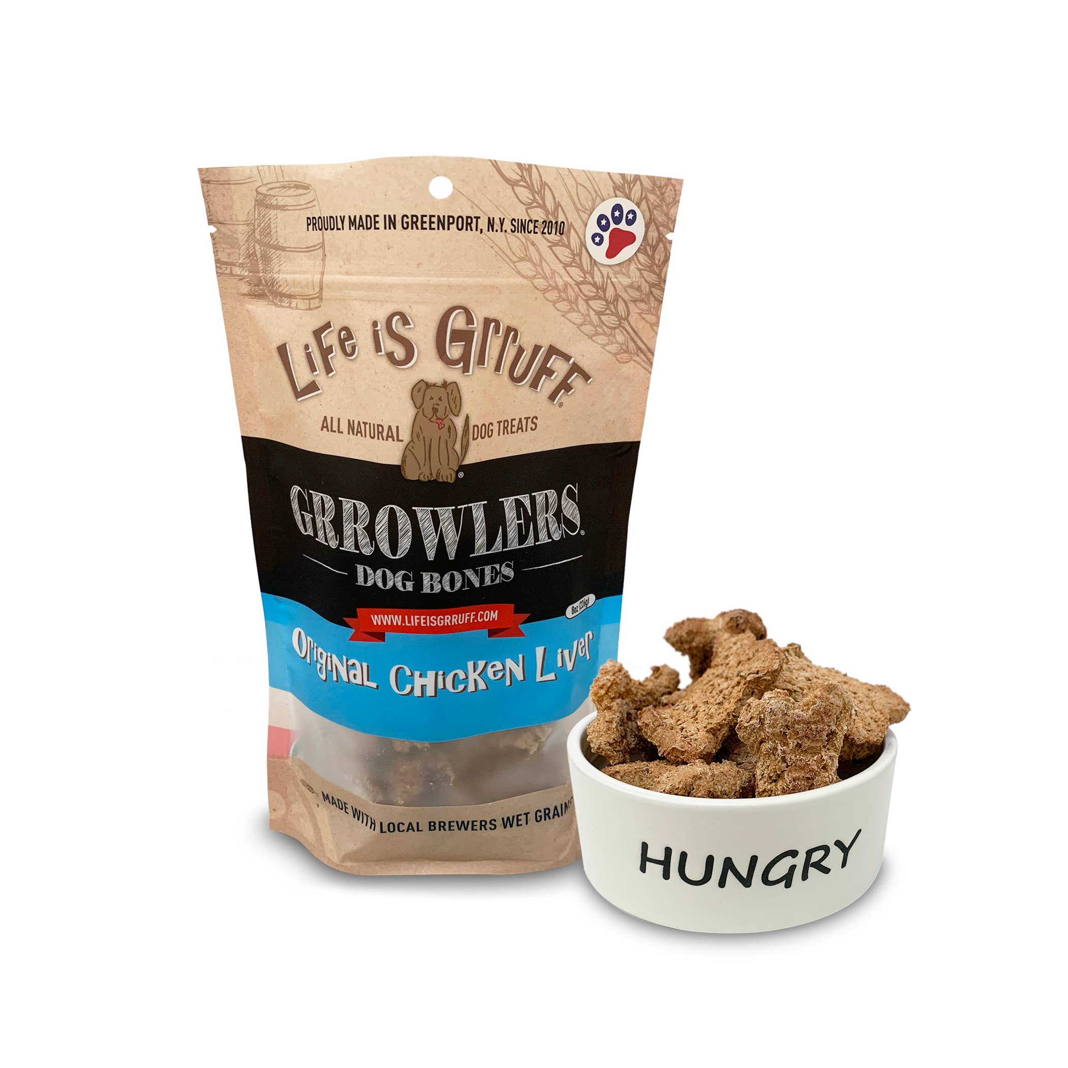 Life is Grruff - Wholesale Pet Treats - Dog - 8 oz Grrowlers Healthy Dog Treats0