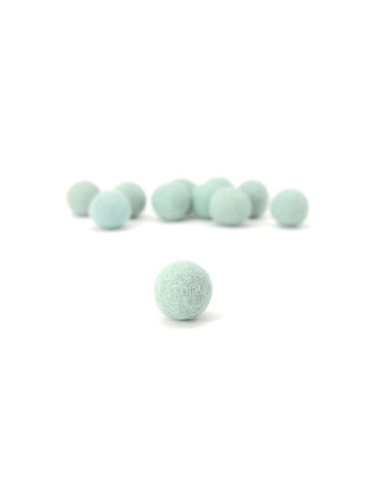 Woollyfelt - Wholesale Craft Supplies - Pastel Blue Felt Balls | 2 CM3