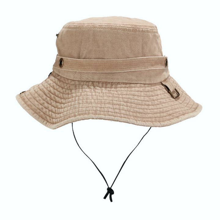 ACCITY - Wholesale Bucket Hat - Women's - Washed Camo Cotton Bucket Hat for Outdoor Travel_CWAH3840