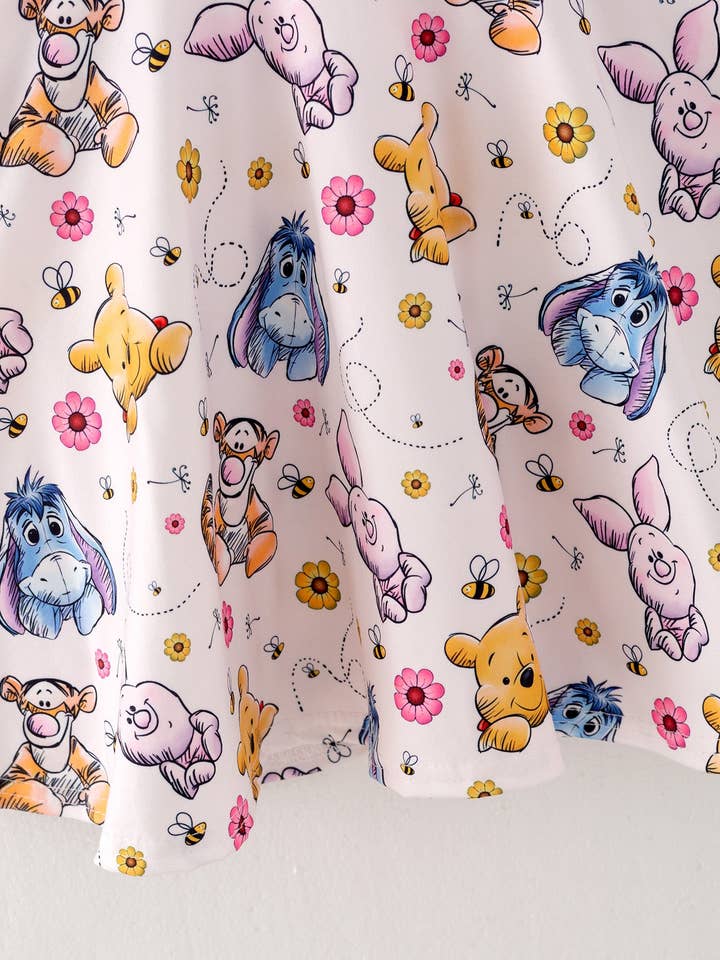 Rylee Faith Designs - Wholesale Dress - Kids - Princess Print Short Sleeve Dress