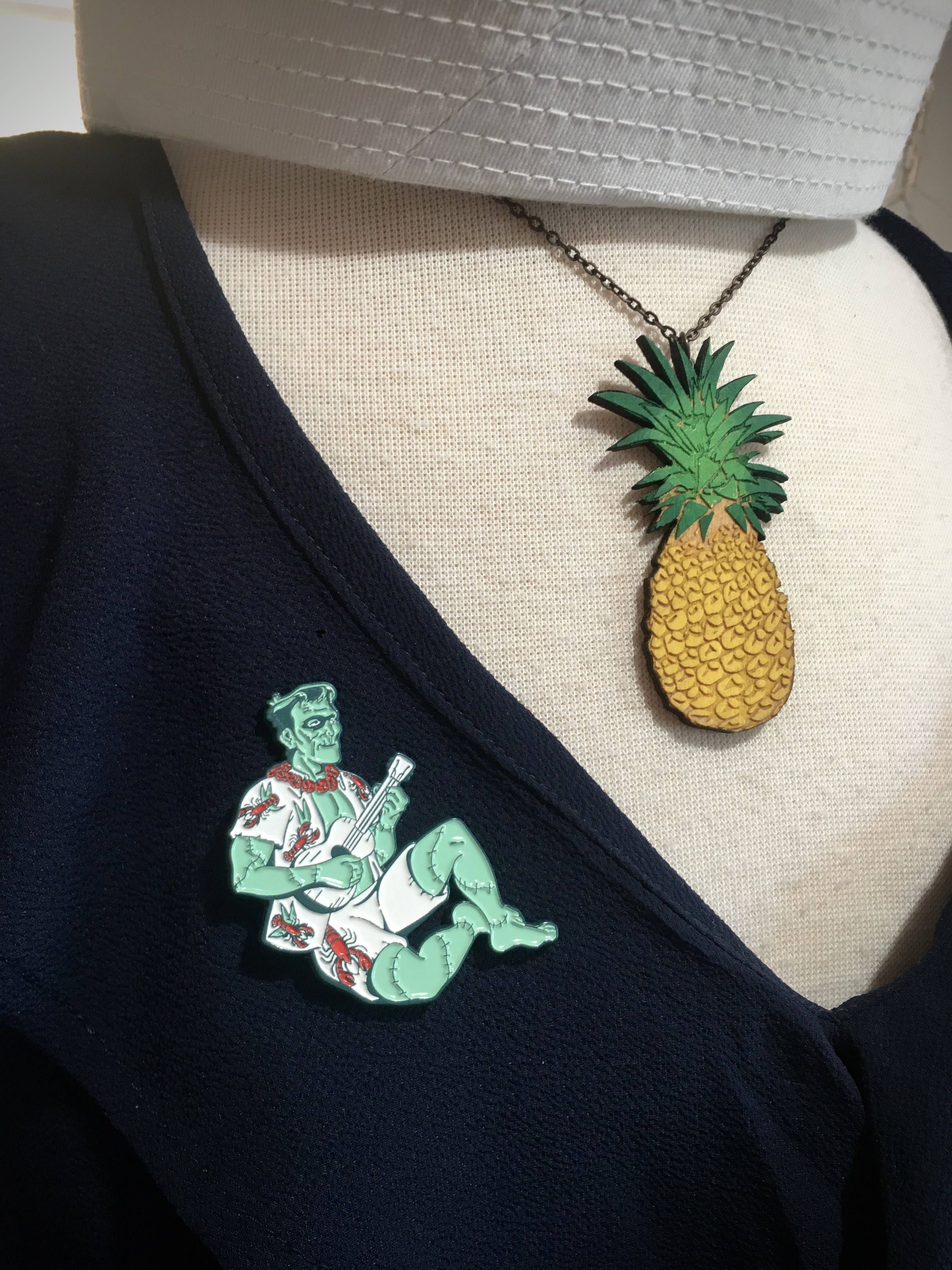 Sweet Siren Designs - Wholesale Lapel Pin/Button - We're Alive! Horror Monsters Enamel Pin Set5