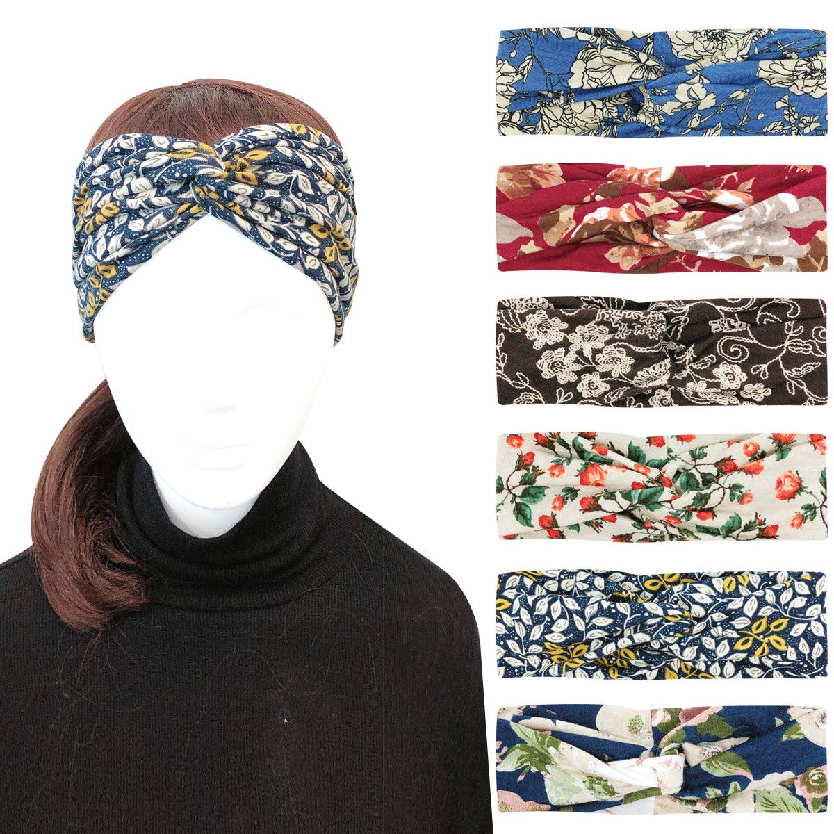 Wrapables.com - Wholesale Fashion Headband - Women's - Wrapables Boho Vintage Floral Elastic Headbands for Sports31