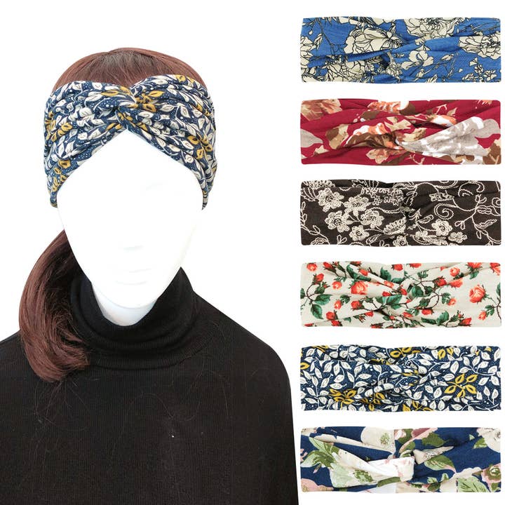 Wrapables.com - Wholesale Fashion Headband - Women's - Wrapables Boho Vintage Floral Elastic Headbands for Sports31