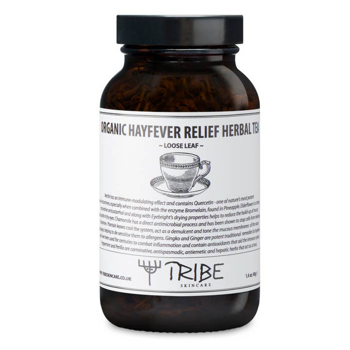 Ekologisk hösnuva lättnad örtte 40g för wholesale av Tribe Skincare