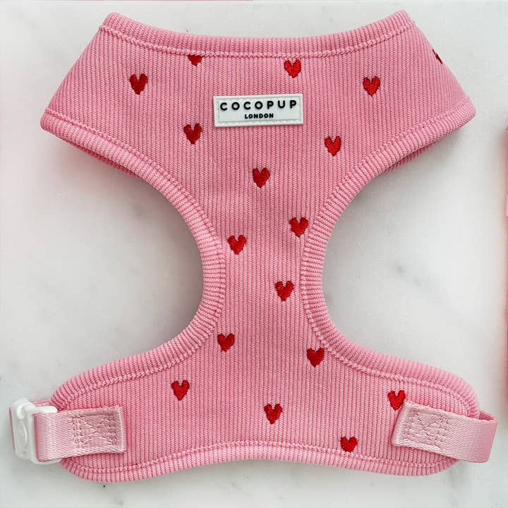 Roze Hartkoorden Verstelbaar Nek HARNAS voor wholesale door Cocopup London