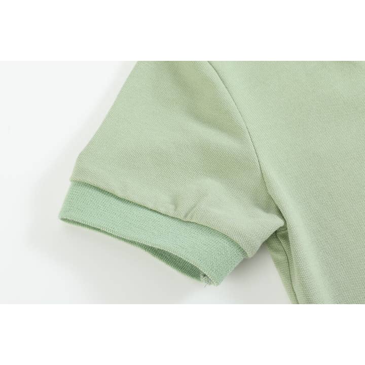 Lil Cactus - Wholesale T-Shirt - Kids - Green Tractor Polo Golf Shirt