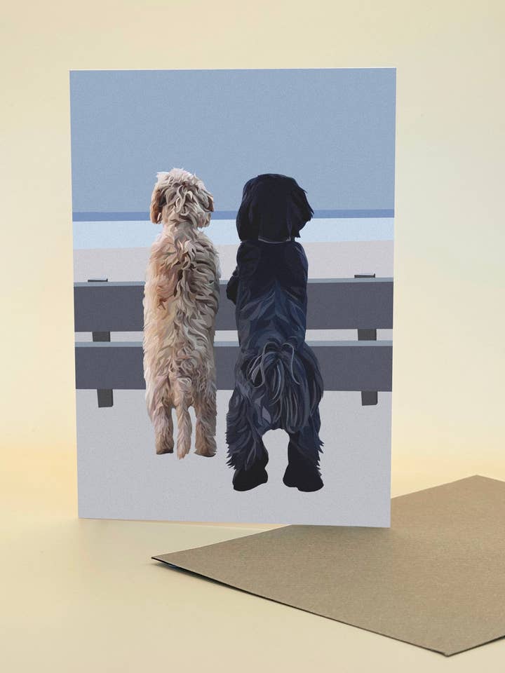Beach Buddies A6 Greetings Card - Valentines for wholesale by That’s Nacho Doodles