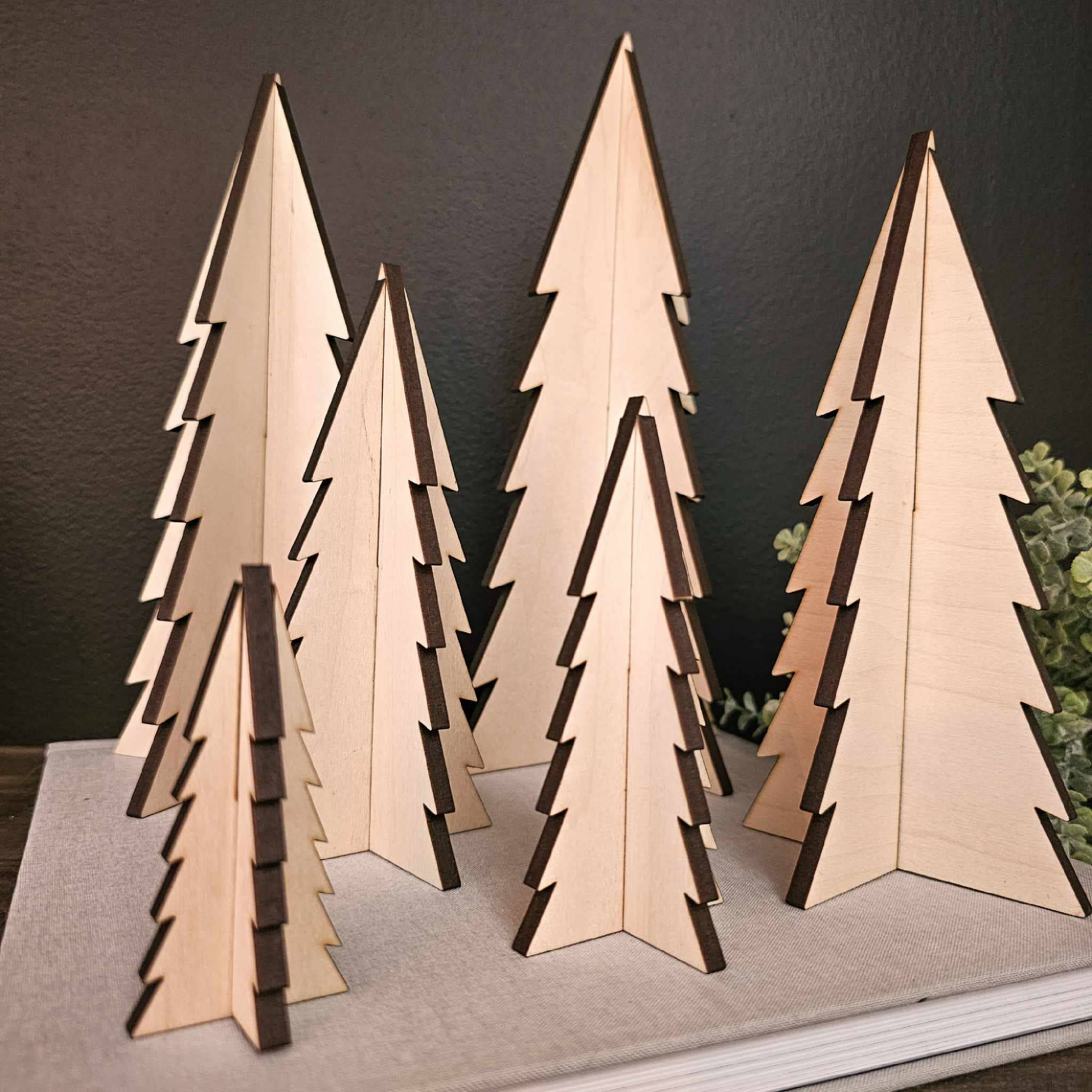 BD Lasers INC. - Vente Décoration de Noël - Sapins en bois inachevés, vierges en 3D, décoration de Noël1