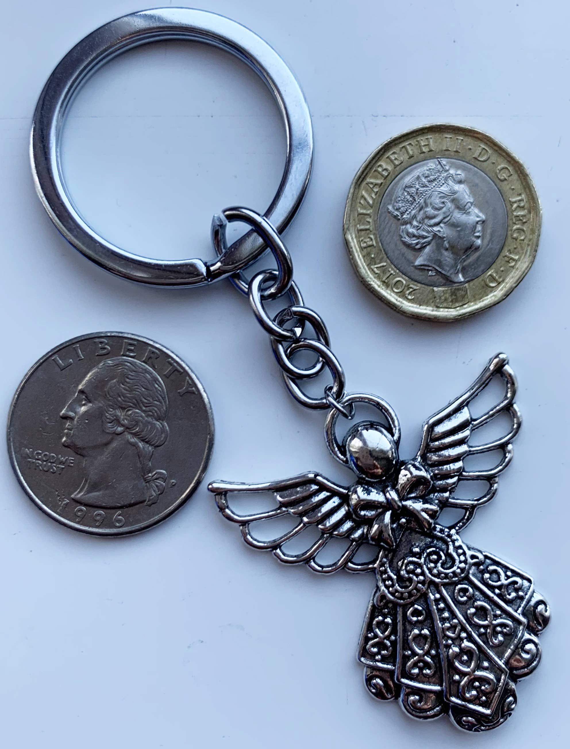 Faithstrings – wholesale Keychain – Unisex – Angel Keyring Keychain Christian Metal Gift Faith Christmas2