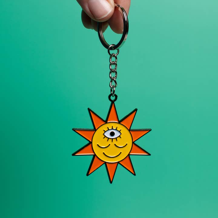 Keychain - Sun for wholesale by Wokeface