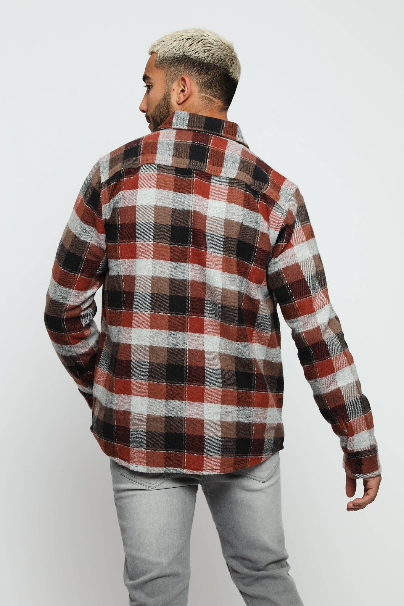 JMOJO UK Limited - Vente Chemise à col boutonné – homme - Chemise à carreaux en flanelle Cardinal Lumberjack - Rouge6