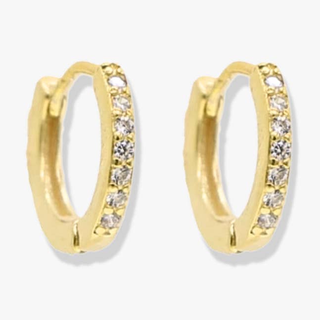 Cz Huggie Hoops - 925 Guld Vermeil för wholesale av XO Hanalei