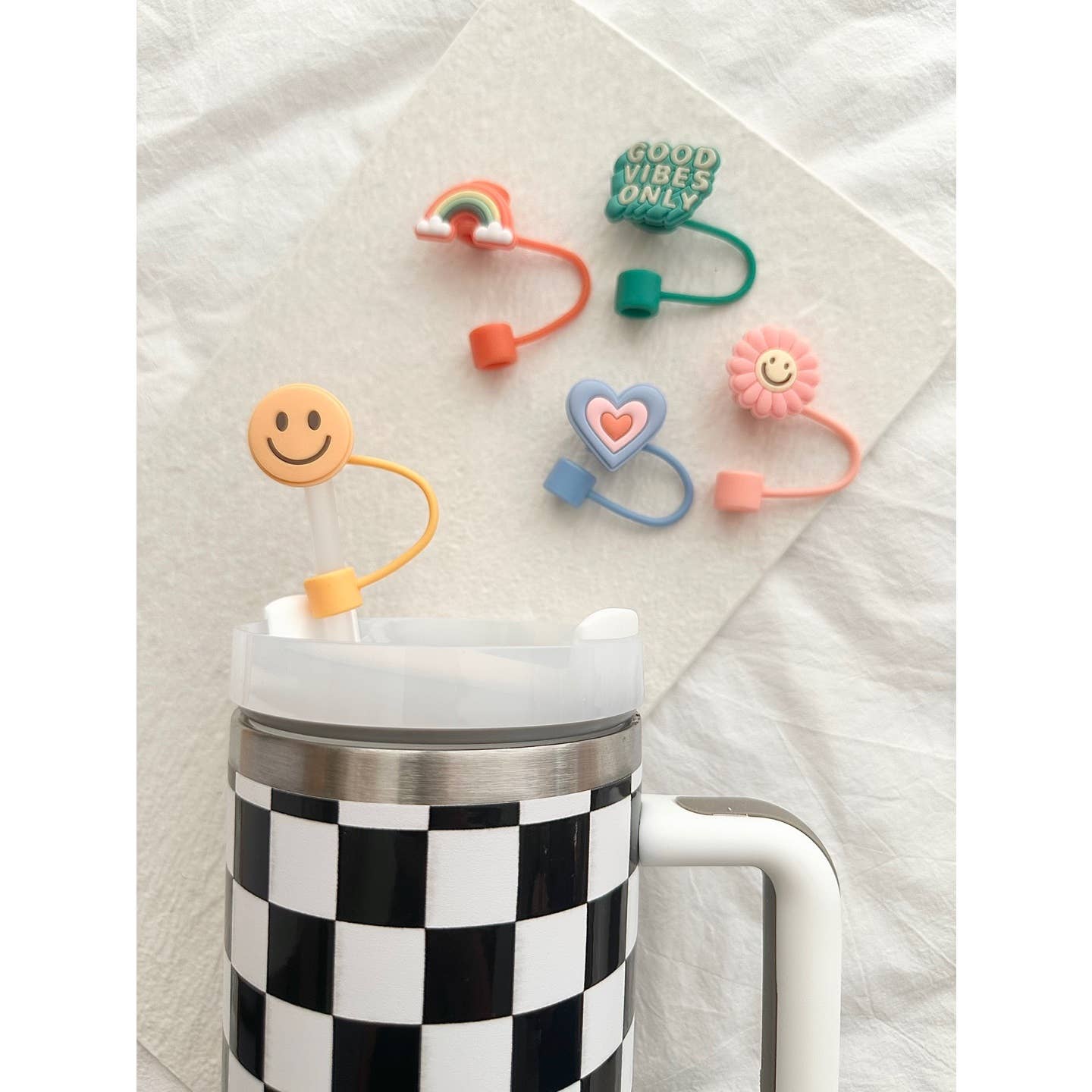 Assorted 40oz Tumbler Straw Covers Toppers - LUCA for wholesale on Faire